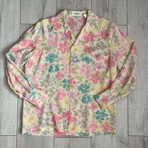 Equipment 100% silk floral top size M